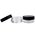 thumbnail image 2 of Botella de maquillaje de 100 piezas, mini tarro cosmético de muestra, recipiente de crema facial recargable portátil, 5 g, negro Advancent HA004482-04, 2 of 7