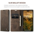 thumbnail image 2 of Feishell Slim Wallet Phone Case for iPhone 13 Pro 6.1 inch,Premium PU Leather Magnetic Closure Folio ID Credit Card Slots Shockproof Protective Flip Kickstand Phone Cover,Coffee, 2 of 11