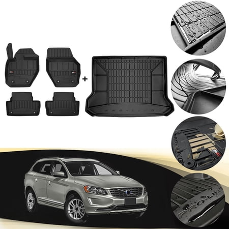 Custom Floor Mats & Cargo Liners for Volvo XC60 2010-2017 Beige 5 Pcs