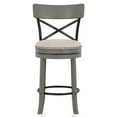 thumbnail image 3 of Furniture of America Zaren Wood Swivel Barstool-Set of 2, Gray, 24-in, 3 of 7