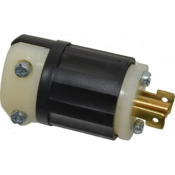 Leviton 125 VAC, 15 Amp, ML-2P Configuration, Industrial Grade, Self Grounding Plug 1 Phase, 2 Poles, 0.218 to 0.43" Cord Diameter