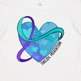 thumbnail image 4 of Inktastic Suicide Prevention Awareness Purple and Teal Heart Ribbon Boys or Girls Baby T-Shirt, 4 of 5