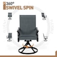 thumbnail image 5 of Suncrown Metal Outdoor Dining Chairs -Set of 4, Gray, 5 of 7