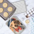 thumbnail image 5 of Yayeee Pot Holders Kitchen Heat Resistant with Pocket 7"x9.8" Cotton Oven Cooking Hot Pads, Yellow Dog Artist, 5 of 7