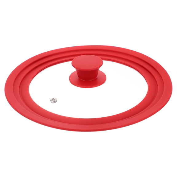 Uxcell 1 Pack Universal Lid for Pot Fit 8, 8.5, 9.5 Inch Diameter Cookware, Red