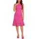 thumbnail image 2 of Vestido de encaje INSPIRE CHIC para cóctel de mujer, con cuello barco, sin mangas, vestido de noche ajustado, talla XS, color rosa intenso, 2 of 6