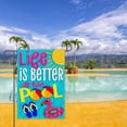 thumbnail image 3 of Balgardekor Life is Better at the Pool Garden Flag Vertical Double Sided Burlap Summer Yard Outdoor Decor Home Decor (12.5 x 18, Pool), 3 of 6