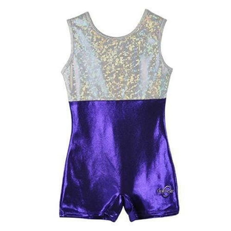 O3GL005 Girl's Girls Gymnastics Biketard - Purple
