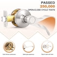 thumbnail image 4 of Poignées de Porte Intérieures Levier de Passage en Nickel Satiné Poignée de Porte pour Garde-Robe Couloir Poignées Intérieures, 4 of 7