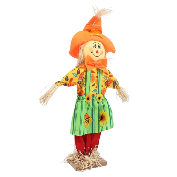 Figura de Espantapájaros, Decoración de Espantapájaros de Otoño de 60 cm de Altura, Figura de Cosecha, Espantapájaros al Aire Libre para Protección de Jardín,