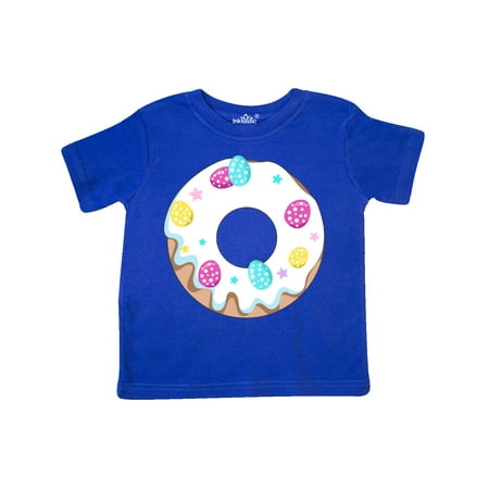 

Inktastic Easter Donut with Pastel Eggs Frosting and Stars Gift Toddler Boy or Toddler Girl T-Shirt