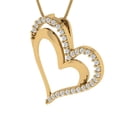 thumbnail image 2 of 0.33 ct Brilliant Round Cut Moissanite 14k Yellow hypoallergenic Solid gold Designer Everyday Affordable Dainty Necklace Pendant with 16" Chain, 2 of 6