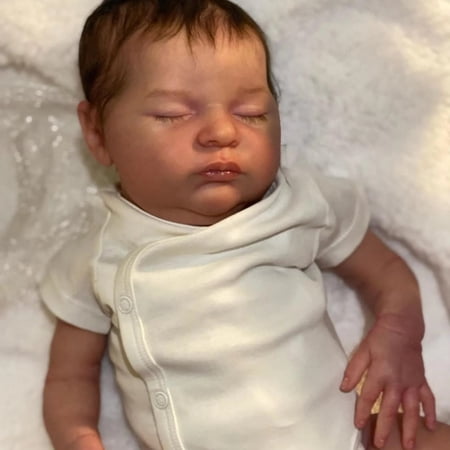 3D Skin With Visible Veins 50 CM Soft Silicone Asleep Reborn Baby Bebe Doll Toy For Girl Lifelike Kid Art Boneca Gift
