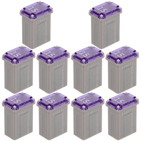 HEANUJJ 10Pcs Purple 15 Amp Micro Fuse Kit for Automotive Use Car Circuit Protection and Replacement