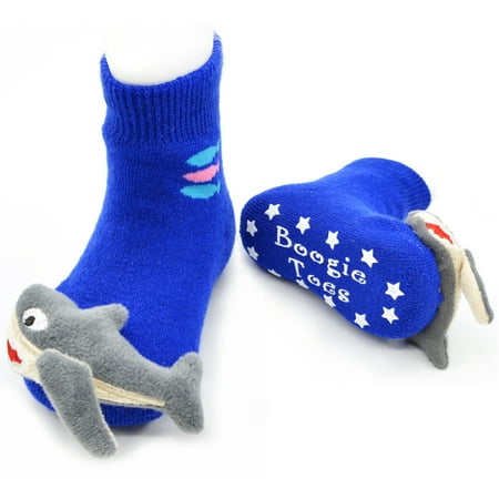 

Blue Shark Boogie Toes Rattle Socks 1 Pair 0-1 Yrs