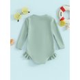 thumbnail image 5 of JYYYBF Toddler Girls Rash Guard Swimsuit Rompers Long Sleeve Solid Color Ruffles Zipper Kids Bathing Suit Swimwear, 5 of 7