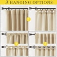 thumbnail image 3 of NICETOWN Faux Linen Room Darkening Curtains, Rod Pocket & Back Tab Thermal Insulated Privacy Protective Modern Drapes for Living Room, Oatmeal, W50 x L90, 2 Panels, 3 of 7