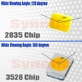 thumbnail image 4 of 7443 High Power White/Amber Yellow Dual Color 2835 22-SMD Type 1 Switchback Turn Signal/Parking Light Bulbs (7443, White/Amber), 4 of 8