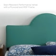 thumbnail image 3 of Platform Bed Frame, Twin Size, Teal Blue, Velvet, Modern Contemporary, Bedroom Master Guest Suite Room, 3 of 10