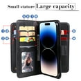 thumbnail image 4 of for Samsung Galaxy A15 Case, Heavy Duty Protection Wallet with Magnetic Case, 10 Card Slots, 2 in 1 Folio Flip Premium PU Leather Wallet Kickstand Case for Samsung Galaxy A15 - Winered, 4 of 6