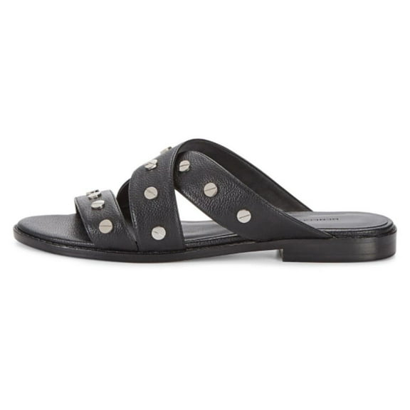Rebecca Minkoff Women's Susie Leather Slides US 7 Black