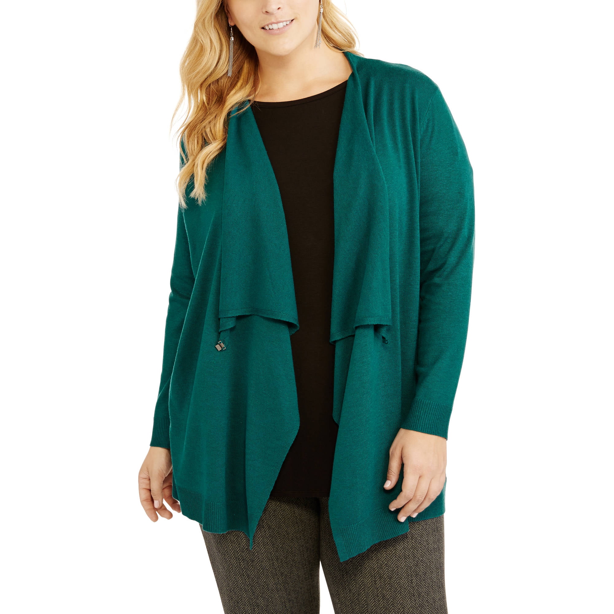 Women's Plus Drape Front Cardigan