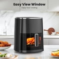 thumbnail image 3 of 6QT Air Fryer with Window, Square Airfryer Oven 12-in-1 for Family, 400 ° F Rapid Air Crispy Technology, Roast Bake Dehydrate, Nonstick & Easy-Clean Basket, 3 of 7