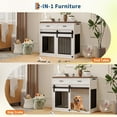 thumbnail image 7 of LIZHOUMIL 42" Wooden Dog Crate with Storage, Sliding Barn Door Pet Kennel Furniture, 7 of 7