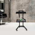 thumbnail image 2 of 2-Tier Salon Trolley, Salon Rolling Cart W/Hairdryer Holder, Trays, and Wheels, 2 of 13