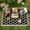 Black, Beige, variant on Outsunny Outdoor Rug, 9' x 18' Plastic Rug, Blue & White