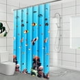 thumbnail image 5 of AuroraX Blue Shower Curtain Set,Winter 72x31 Inch Plastic Waterproof Bathroom Curtain with 6 Hooks,Home Fall Bathroom Decor, 5 of 6