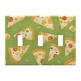 thumbnail image 2 of Dailycode Light Switch Plate Covers 2 Gang Wall Plate Plastics Outlet Covers for Kitchen Home Office Decor Cartoon Pizza, 2 of 8