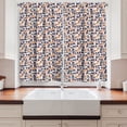 thumbnail image 2 of Ambesonne Abstract Kitchen Curtains, Contemporary Geometric Art, 55"x45", Pale Blush Multicolor, 2 of 3
