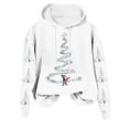 thumbnail image 2 of Yteetum Hoodies for Women Oversized Christmas Tree Print Long Sleeved Fleece Hooded Sweatshirts Pullover Tops Womens Casual Xmas Graphic Loose Drop-Shoulder Fleece Hoodies Fall Winter Clothes, 2 of 5