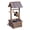 Brown, variant on , Outdoor Wooden Wishing Well Fountain with Adjustable Water Flow Rate, Outdoor Rustic Waterfall Fountain with Electric Pump, Water Bucket, for Backyard Patio Garden Lawn, Carbonized Finish, Brown