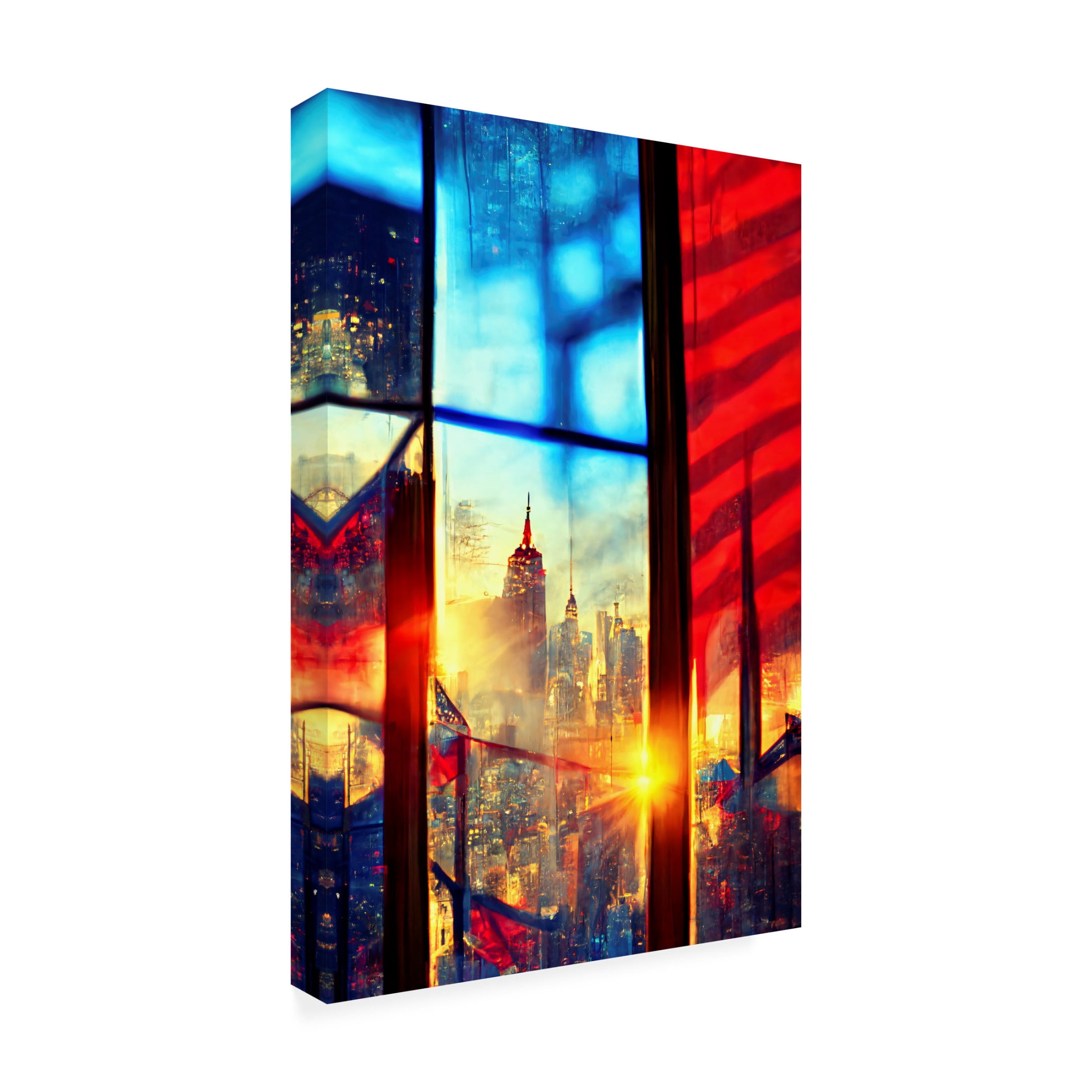 Canvas Wall Art - Ray Heere 'New York 4' Wall Art for Living Room, Bedroom, or Office Décor by Trademark Fine Art - 16 x 24 Inches