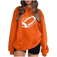 thumbnail image 1 of EQWLJWE Chandail de Football pour Femmes Décontracté à Imprimé Léopard, Col Rond, Coupe Ample, Doux, Manches Longues, Chandail à Enfiler, Hauts, Chemises, Chandails d'Halloween pour Femmes, 1 of 3