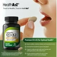 thumbnail image 4 of (3 pack) HealthA2Z Vitamin D3 + K2 | 5000 IU + 100 mcg | 90 Easy-to-Swallow Softgels | Clean Label, No Dyes | Bone, Muscle & Immune Support, 4 of 10
