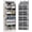 Gray-5 Tiers A, variant on Over The Door Organizer Storage, Hanging Closet Organizers and Storage with 5 Large Pockets 10 Mesh Pockets, 44 lbs Weight Capacity, Behind The Door Storage for Nursery Bedroom Bathroom,Grey