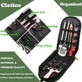 thumbnail image 6 of Camp Utensil Set Kitchen Cooking BBQ Grill Tool Kit with Organizer Bag, Clatine 12-Piece Travel Kitchen Grill Accessories Portable Compact Gear Cookware Kit for Camping RV Sailboat Backyard BBQ, 6 of 8