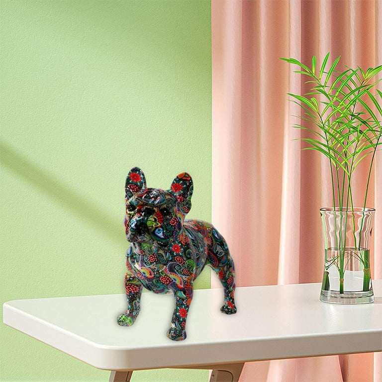 SLGHLSAHG French Bulldog Statue Bulldog Statues Home Decor Animal Statue Shelf Decor Graffiti Art Sculpture for Home Living Room Decor Memorial Gift Style D A28341 Walmart