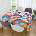 thumbnail image 2 of Yayeee Tablecloths 60" x 90" Rectangle Wrinkle Resistant Party Table Cover, Blue Colorful Circles, 2 of 8