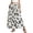 A-White790, variant on Women's High Waist Drawstring Maxi Skirt Floral Print Beach Vacation A-Line Long Skirt