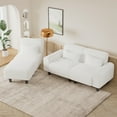 thumbnail image 2 of Aukfa 85" Reversible Sectional Sofa, Deep Seat Couch with Chaise for Living Room, 3 Pillows, Beige, 2 of 8