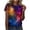 #065-Multicolor, variant on Craaazy Women's and Men's Casual Starry Sky Prints Science Theme Summer Short Sleeve Round Neck Tops Gifts
