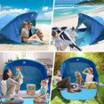 thumbnail image 4 of Beach Tent for 4 Person,Ayamaya UV Protection Beach Shade Tents ,Waterproof & Windproof Sun Shelter,Lightweight & Easy Setup Cabana Sun Shades, 4 of 7