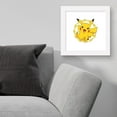thumbnail image 2 of Gallery Pops Pokemon - Pikachu Sparkle Badge Wall Art, White Framed Version, 12" x 12", 2 of 5