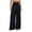 Black 05, variant on Karymi Workout Shorts Women Solid High Waist Pleated Wide Leg Pants, Elastic Back Waist Casual Suit Trousers, Loose Flowy Yoga Palazzo Pants