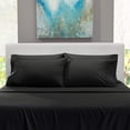 thumbnail image 2 of DNG Creations California King- 18 Inch Deep Pocket 4 PC Microfiber Sheet Set - Black, 2 of 5