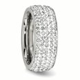 thumbnail image 4 of Stainless Steel Crystal 9mm Eternity Ring 7 Size, 4 of 6
